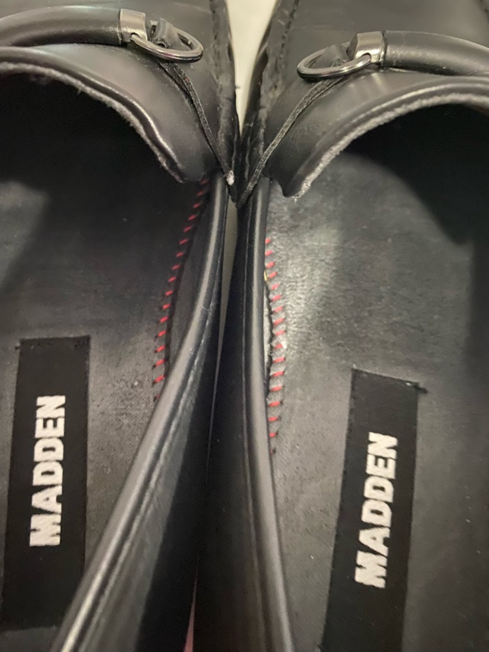 Men’s Steve Madden Black Slip On Loafer Size 9M Used Faux Leather - Picture 7 of 9